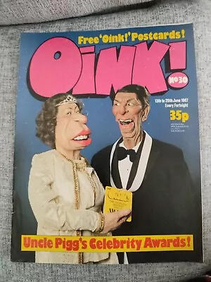 🔴 OINK! Issue #30 : June 1987 🐷 ➕️ 2x POSTCARDS - RARE & COLLECTABLE! - VGC!! • £8