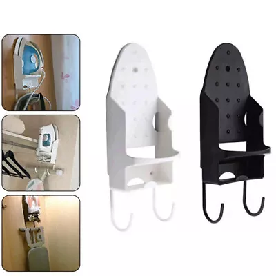 Ironing Board Holder Hanger Door Cupboard Wall Mount Storage Rack Black/White • £8.99