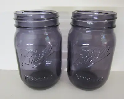 2 Purple Ball Improved Pint Mason Jars American Heritage Limited Edition Lot • $13.75