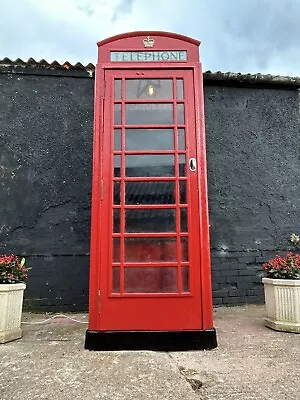 K6 Red Telephone Box Cast Iron Public Telephone Kiosk By Sir Giles Gilbert • £5500