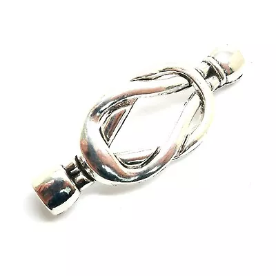 Magnetic Bow Knot Clasp - Silver Tone - 48mm X 18mm - Jewellery Making - J21411 • £3.99