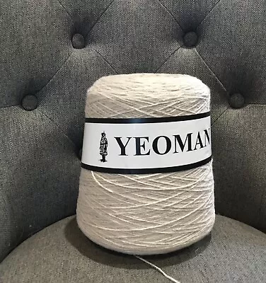 CONE YARN 615g KNITTING CROCHET YEOMAN CASHMILON 4ply Oatmeal 100% Acrylic • £11.50