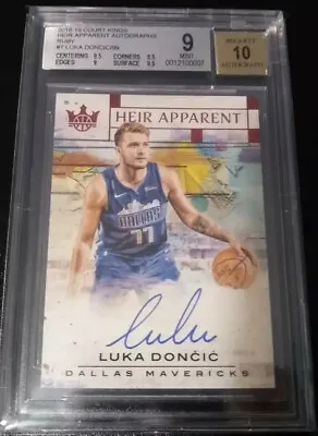 /99 Ruby 2018 RC Auto Luka Doncic Autographed Rookie BGS 9 W/ 10 On Card Auto 💎 • $5750