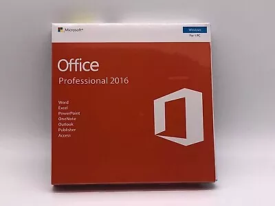 Microsoft Office 2016 Professional Windows English PC Key Card AND DVD • £99