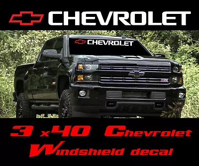 New Chevrolet Windshield Sticker RED Logo Vinyl Decal American Muscle Truck USDM • $13.99