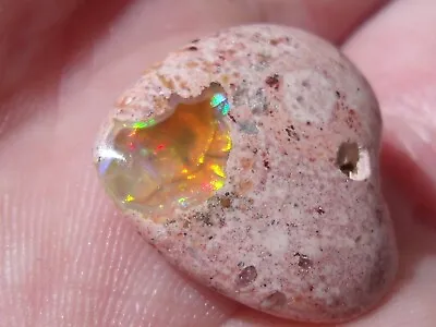 8.96 Ct. Mexican Heart Cantera Fire Opal Bead • $85