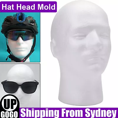 1X Male Foam Styrofoam Mannequin Manikin Head Stand Model Wig Hat Display Holder • $14.98