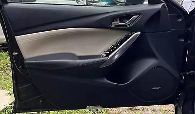 14 15 Mazda 6 Front Door Inner Trim Panel LH Driver Side Black With Tan Leather • $151.99