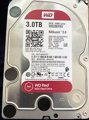 Western Digital Red WD30EFRX 3TB 3.5  5.4K NASware SATA III NAS Hard Drive • £37