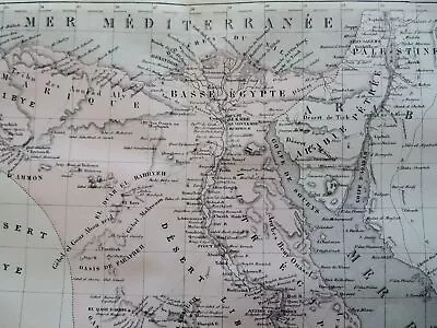 Egypt Nubia Red Sea Nile River Cairo C. 1850-8 Archer Engraved Map • $55