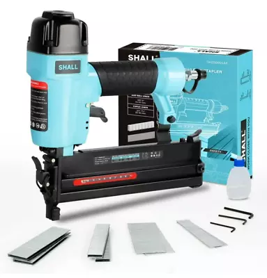 NIB 18 GA 2-in-1 Pneumatic Nail Gun Brad Nailer Crown Stapler W/400pcs Nails • $38.99