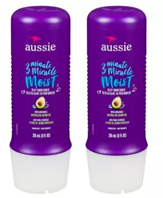 2 PACK Aussie 3 Minute Miracle Moist Deep Conditioner Paraben Free 8oz • $15.99
