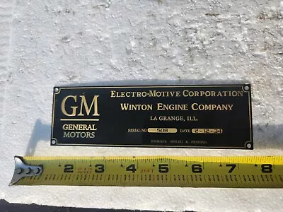 Scarce Lionel EMD Winston Union Pacific M10000 Century Club II Builder Plate • $29.99