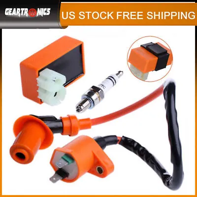 For GY6 50cc -150cc ATV SCOOTER MOPED RACING AC CDI BOX IGNITION COIL SPARK PLU! • $9.09