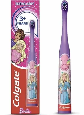 Colgate Barbie Battery Powered Toothbrush Extra Soft Bristles 3+ Years • £4.32