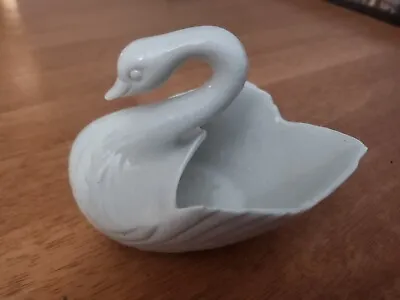 Rare Mollica Porcelain Capodomonte Italy Swan Planter Dish • $22.49