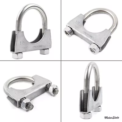 1.5  304 Stainless Steel Saddle U-Bolt Exhaust Muffler Clamp-1.5 Inch • $10.09