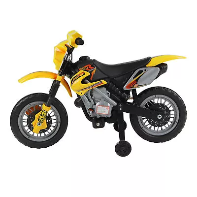 HOMCOM 6V Kids Electric Motorbike Motorcycle Ride On For 3-6 Years Yellow • £69.99