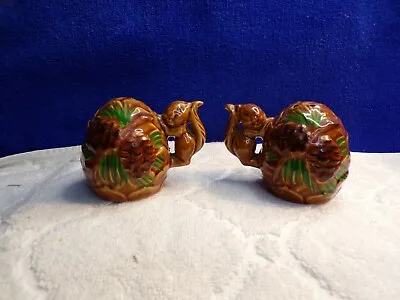 Vtg. 1950'S Victoria Ceramics Squirrel And Pinecone Salt And Pepper Set Japan  • $8.50