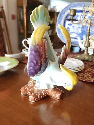 Majolica Parrot Planter • $98