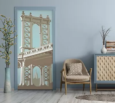£91.29 • Buy 3D Bridge A29 Door Wall Mural Photo Wall Sticker Decal Steve Read Sinsin