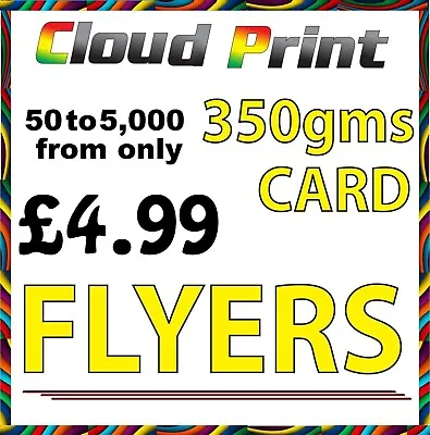 A5 A6 A7 Full Colour Flyers Leaflets Silk High Quality 350gsm Business Cards • £79.14