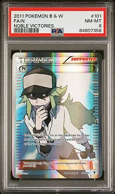 2011 Pokemon Noble Victories N #101 Full Art Psa Nm-mint 8 #84807358 • $124.90