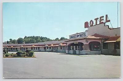 Roadside~Somerset New Motel Empty Parking Lot Somerset PA~Vintage Postcard • $3.50