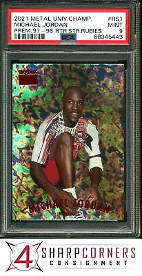 2021 Skybox Metal Universe Premium Retro Star Rubies Michael Jordan /50 Psa 9 • $3.25