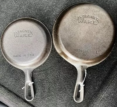 Vintage Wagner Ware Cast Iron Skillets 6” And 8” • $49.97