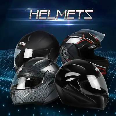 DOT Flip Up Modular Full Face Motorcycle Helmets Dual Visor Motocross S M L XL • $39.99