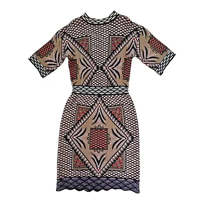 M MISSONI Women's IT 42/ US 6 Intarsia Knit Dress Diamond Pattern  • $231.65