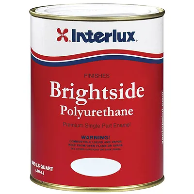 $50.73 • Buy Interlux Brightside 1-Part Polyurethane Paint Topside Blue Glo White Quart 4259Q