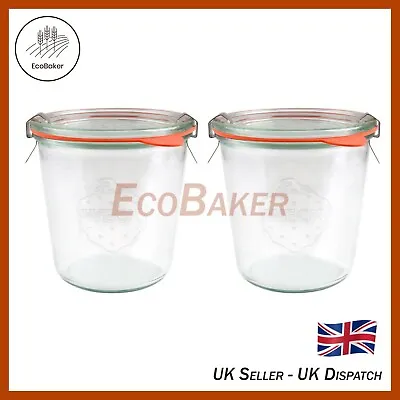 £15.95 • Buy X2 WECK 742 580ml Storage Jar, Seal, Clamps. Canning, Yoghurt, Kimchi, Jam