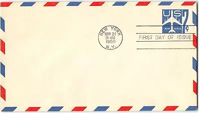 US #UC33 FDC 1958 Airmail Postal Stationery 7c Airplane • $2.50