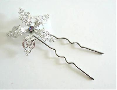 Exquisite Filigree Vintage Hair Pin From West Germany Light Weight Never Worn • $5