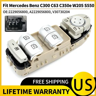 Front Left Master Power Window Switch For Mercedes Benz C300 C63 C350e W205 S550 • $23.80
