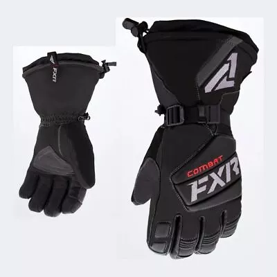 FXR - Gauntlet Mens Leather Full Finger Waterproof Motorcycle Gloves - Black • $139.99