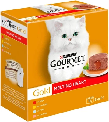 £9.78 • Buy Gourmet Gold Cat Food Melting Heart, Meat And Fish, 8 X 85g