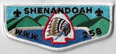 Shenandoah Lodge 258 Flap Stonewall Jackson Area Council WHT Bdr • $8.95