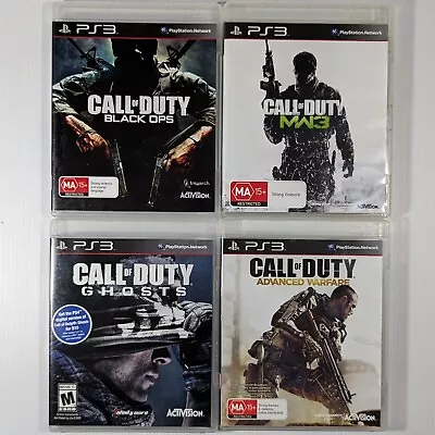 Call Of Duty Bundle - PS3 X4 Advanced Warfare/Ghosts/Modern Warfare/Black Ops • $34.90