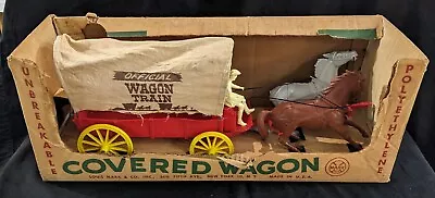 Marx Toys Wagon Train No 1369-P Official Covered Wagon - Incomplete But With Box • $89.99