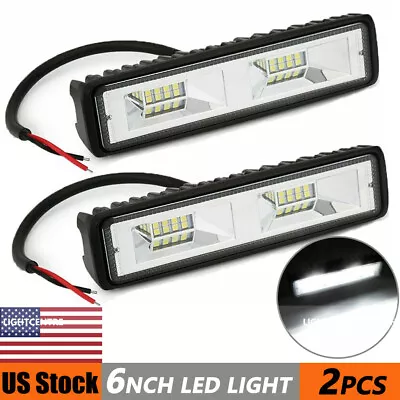 2x 6  LED Work Light Flood Bar Marine Spreader Deck Mast Work Lights Boat White • $13.99