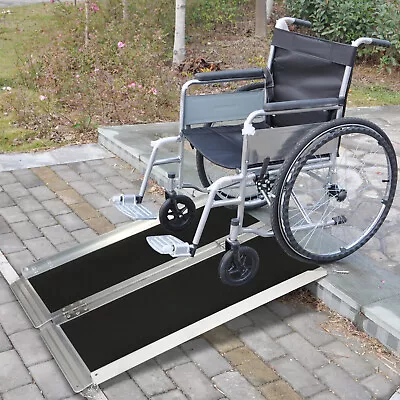 $122.99 • Buy Luckyermore 3FT Wheelchair Ramp Folding Aluminum Threshold Mobility Scooter 