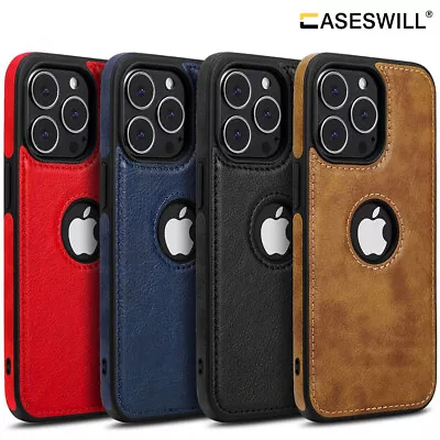 For IPhone 15 14 13 12 11 Pro X XS Max XR 8 7 Plus Vintage Leather Case Cover • $9.98