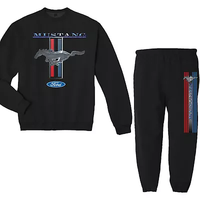 Ford Mustang Pony Tri-Bar Decal Sweatpants Sweatshirt Sweats Gifts For Men • $49.95