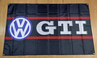 Gti Banner Flag Sign Vw Volkswagen • $14.99