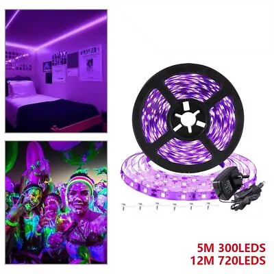 Blacklight UV LED Black Light Ultraviolet Strip Disco Club Party Lamp UK Plug UK • £14.99