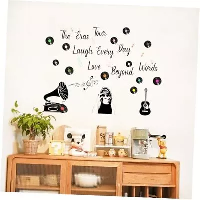 Records Music Quotes Wall Decals Taylor Black Wall Stickers For Living Girl • $17.05
