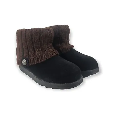 Muk Luks Womens Patti Boots Black Winter Boots Shoes 7 Medium  • $14.99